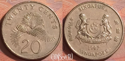 Сингапур 20 центов 1997 года, KM# 101, 375k-037