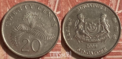 Сингапур 20 центов 2009 года, KM# 101, 233r-105