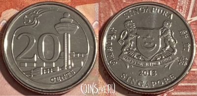 Сингапур 20 центов 2013 года, KM# 347, 331r-046