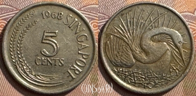Сингапур 5 центов 1968 года, KM# 2, 269s-113