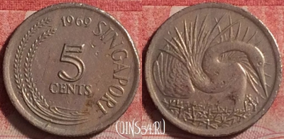 Сингапур 5 центов 1969 года, KM# 2, 236j-025