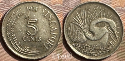 Сингапур 5 центов 1971 года, KM# 2, 294s-030