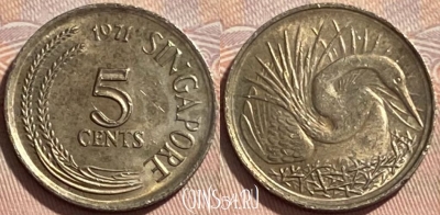 Сингапур 5 центов 1971 года, KM# 2, 496р-100