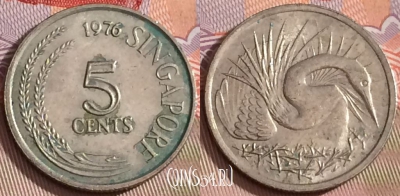 Сингапур 5 центов 1976 года, KM# 2, 281b-079
