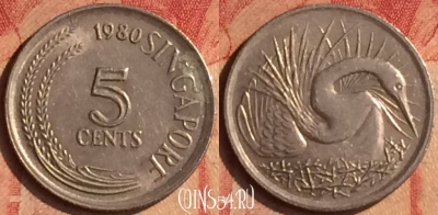 Сингапур 5 центов 1980 года, KM# 2, 437-039