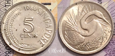 Сингапур 5 центов 1980 года, KM# 2a, 149-122