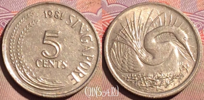 Сингапур 5 центов 1981 года, KM# 2a, 223a-033