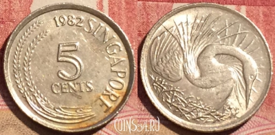 Сингапур 5 центов 1982 года, KM# 2, 065c-043