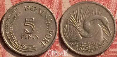 Сингапур 5 центов 1982 года, KM# 2, 397-086
