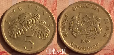 Сингапур 5 центов 1985 года, KM# 50, 050n-028