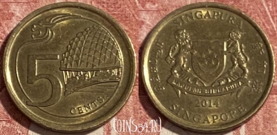 Сингапур 5 центов 2014 года, KM# 345, 428r-075