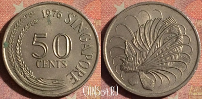 Сингапур 50 центов 1976 года, KM# 5, 197i-025