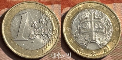 Словакия 1 евро 2009 года, KM# 101, 468s-654