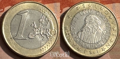 Словения 1 евро 2007 года, KM# 74, 468s-660