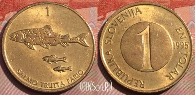 Словения 1 толар 1995 года, KM# 4, 261a-040