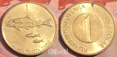 Словения 1 толар 1996 года, KM# 4, 280a-083