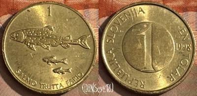 Словения 1 толар 1998 года, KM# 4, 055s-157