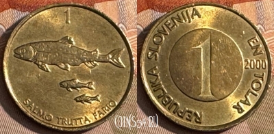 Словения 1 толар 2000 года, KM# 4, s189t-090