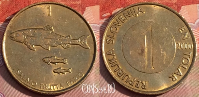 Словения 1 толар 2000 года, KM# 4, 231a-041