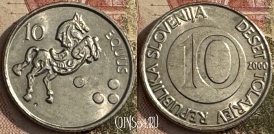 Словения 10 толаров 2000 года, KM# 41, s269t-113