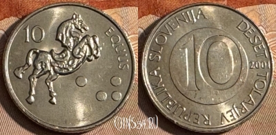 Словения 10 толаров 2001 года, KM# 41, s163t-002