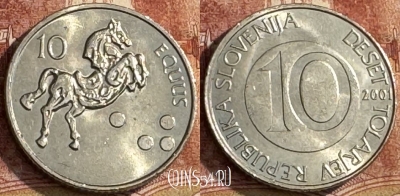 Словения 10 толаров 2001 года, KM# 41, s256t-033