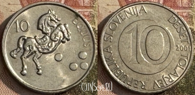 Словения 10 толаров 2001 года, KM# 41, s269t-092