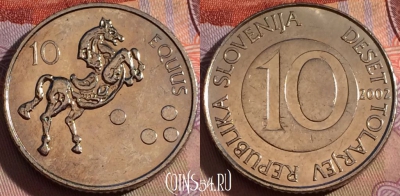Словения 10 толаров 2002 года, KM# 41, 139b-116