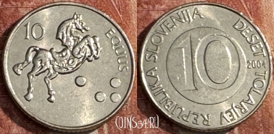 Словения 10 толаров 2004 года, KM# 41, s260t-132