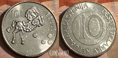 Словения 10 толаров 2005 года, KM# 41, s090t-043