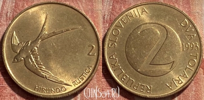 Словения 2 толара 1993 года, KM# 5, 082r-126