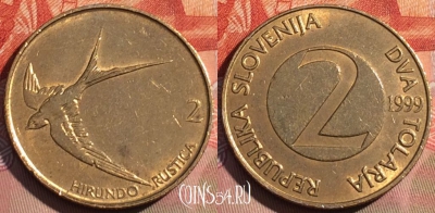 Словения 2 толара 1999 года, KM# 5, 270a-101