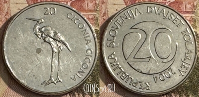 Словения 20 толаров 2004 года, KM# 51, s267t-014