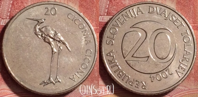 Словения 20 толаров 2004 года, KM# 51, 332k-023