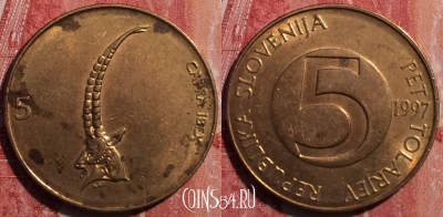 Словения 5 толаров 1997 года, КМ# 6, 252-069