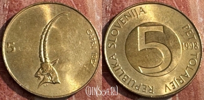 Словения 5 толаров 1998 года, KM# 6, s262t-079