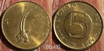 Словения 5 толаров 1999 года, KM# 6, s472s-039
