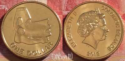 Соломоновы Острова 1 доллар 2012 г., KM# 238, UNC, 264-096