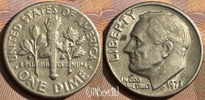 США 1 дайм 1973 года, KM# 195a, 373s-096