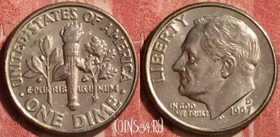 США 10 центов 1997 года D, KM# 195a, 408-009