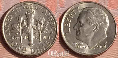 США 1 дайм 2004 года, KM# 195a, 308o-139