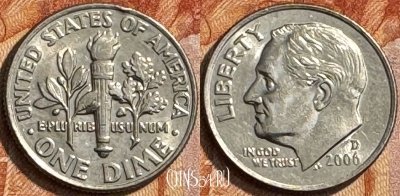 США 1 дайм 2006 D, KM# 195a, 282s-123