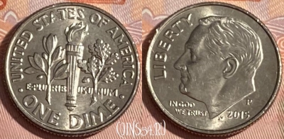 США 1 дайм 2015 года P, KM# 195a, 314r-137