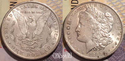 США 1 доллар 1883 года, Орлеан, Ag, KM# 110, a106-006