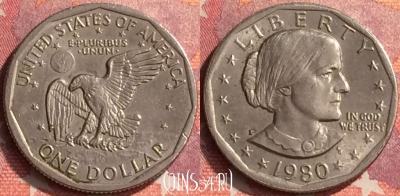 США 1 доллар 1980 года, KM# 207, 297o-013