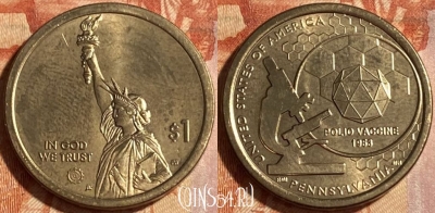 США 1 доллар 2019 года, 466q-225