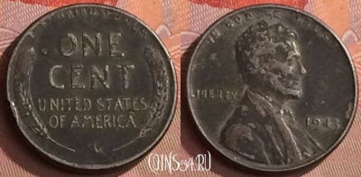 США 1 цент 1943 года, KM# 132a, 254o-096