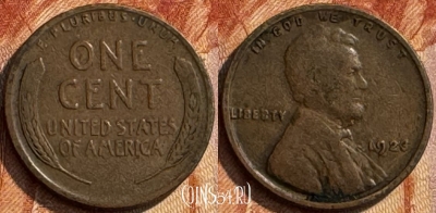 США 1 цент 1923 г., редкая, KM# 132, 276s-003 ♛