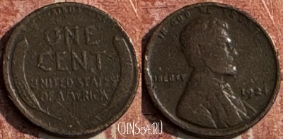 США 1 цент 1924 года, KM# 132, 121s-099