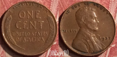 США 1 цент 1937 года, KM# 132, 183n-065
